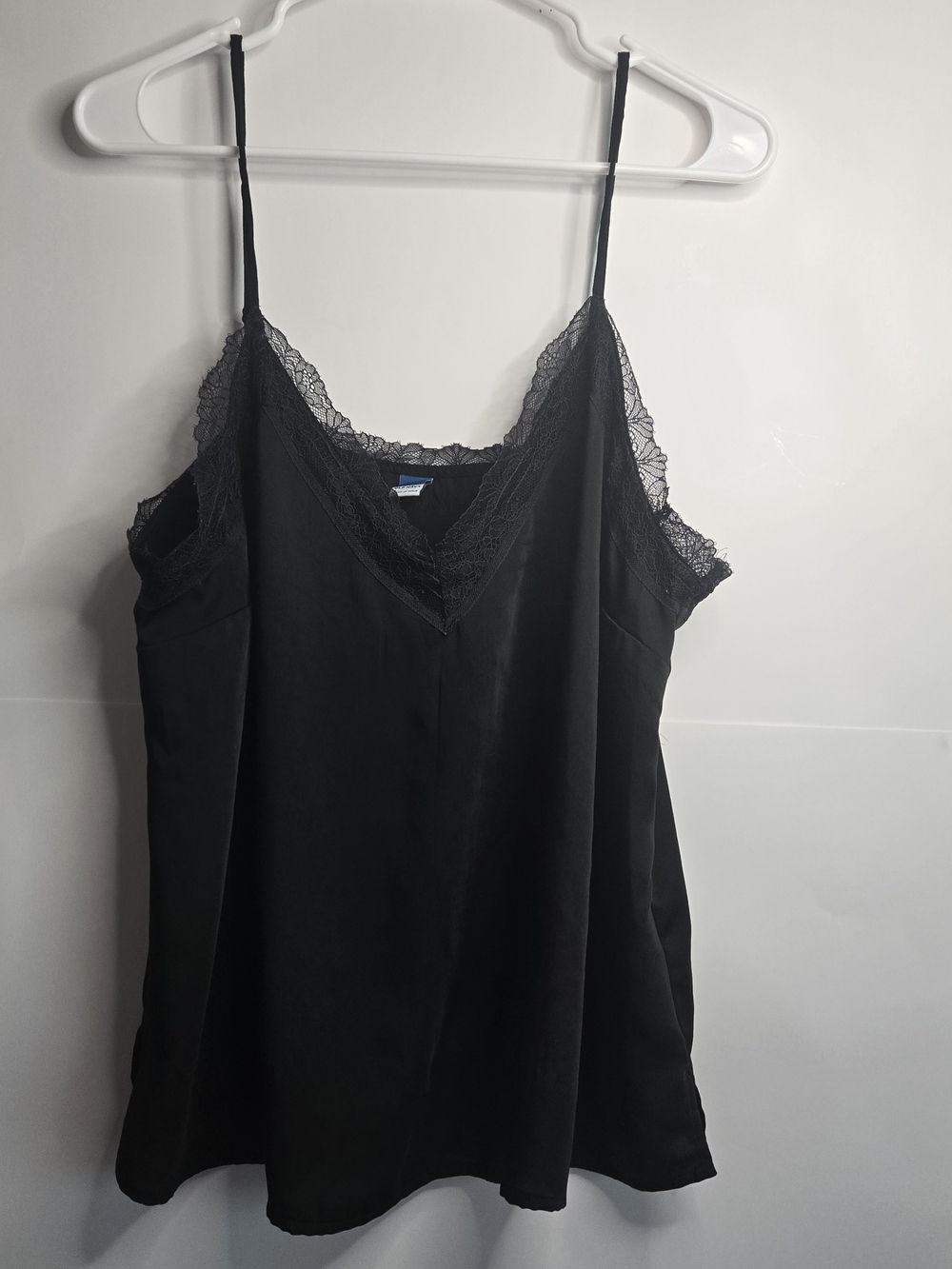 Old Navy Black Lace-Trim Satin Cami
